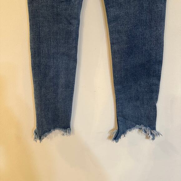 Habitual Girl Mid Rise Skinny Jeans sz 10 Distressed Frayed Hem - Picture 5 of 9